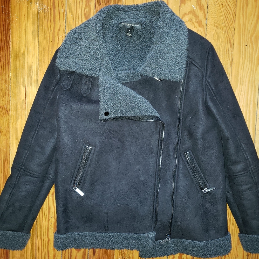 Bagatelle Faux Suede Shearling Jacket